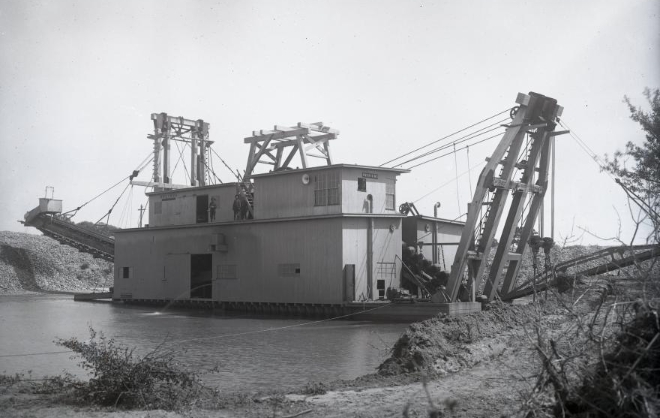 Dredges were used as part of the California gold rush